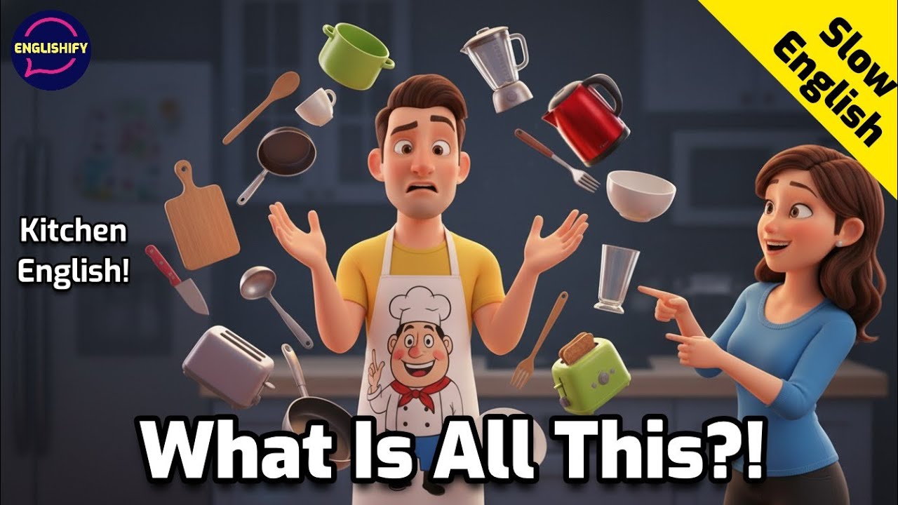 Learn Kitchen English | Funny Story & Easy Vocabulary for Beginners
