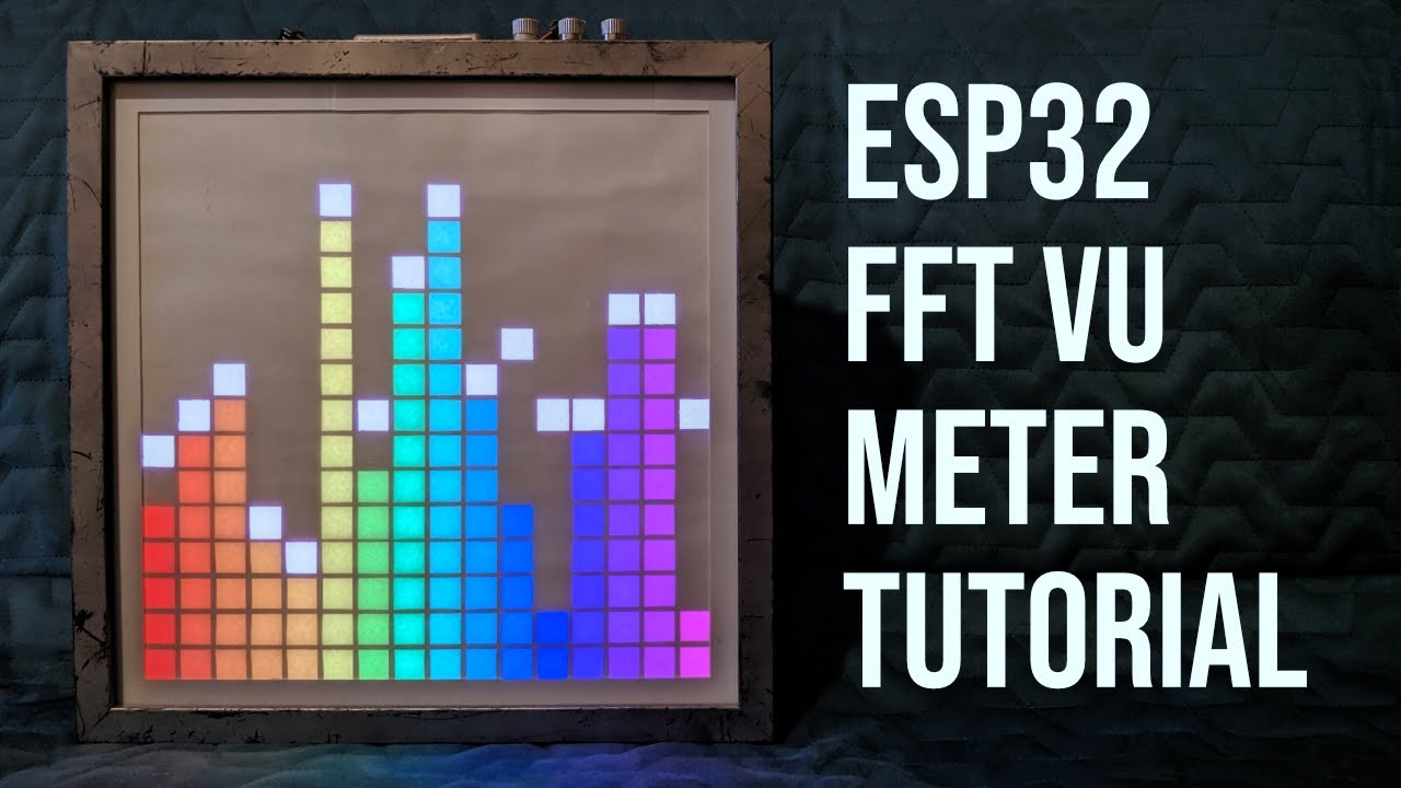 Анализатор спектра ESP32, измеритель уровня громкости с использованием ArduinoFFT и матрицы FastLED