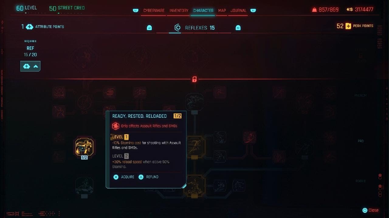 Cyberpunk 2077:Phantom Liberty infinite perk point glitch