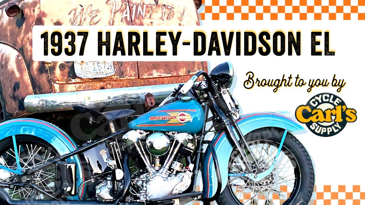 Обратите внимание на этот старый Harley Davidson EL 1937 года!!!