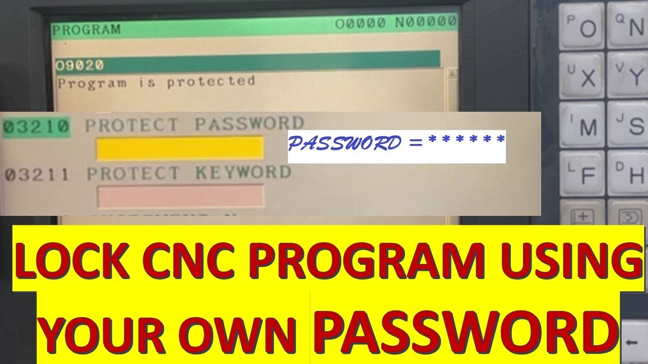 LIVE ON MACHINE - HOW TO LOCK CNC PART PROGRAM OR VIEW CNC PROTECTED PART PROGRAM :DOPAMYN ROBOTICS