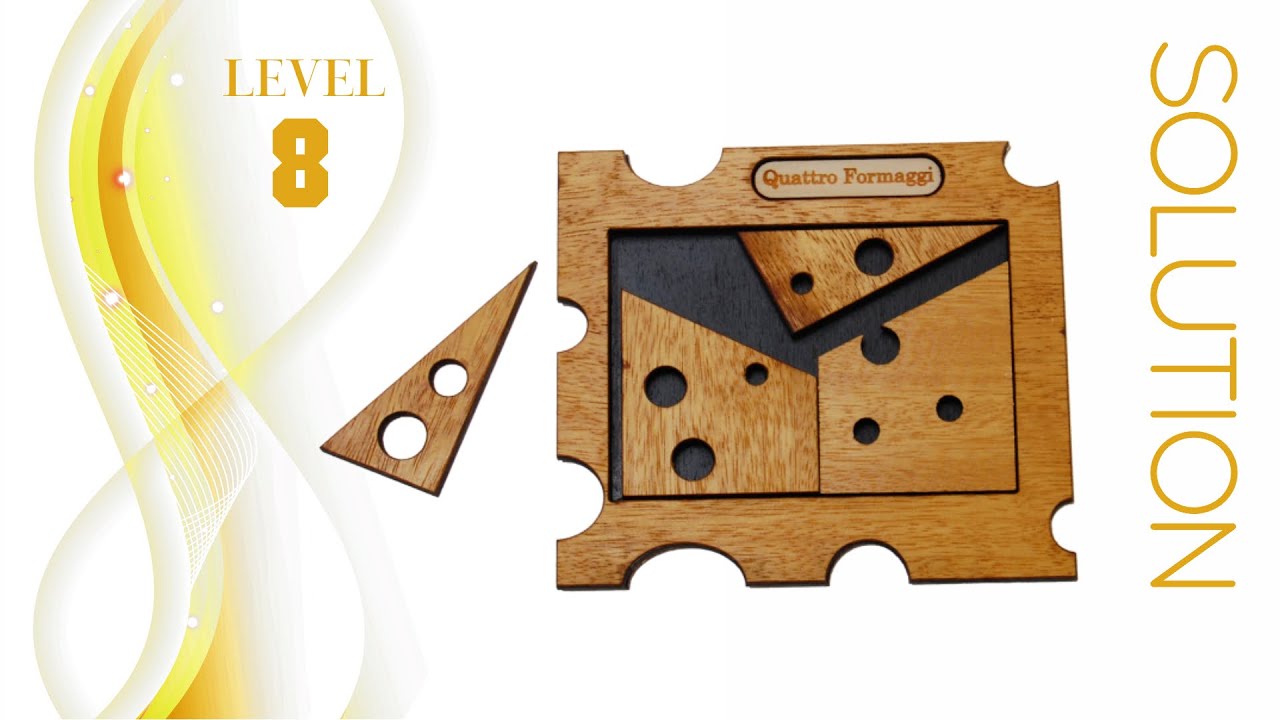 Quattro Formaggi a wood puzzle from Jean Claude Constantin - Solution