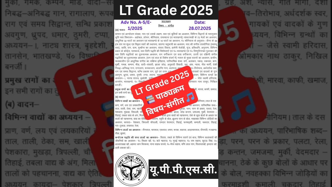 LT Grade Music Syllabus 2025 🎶 | Full Syllabus! 