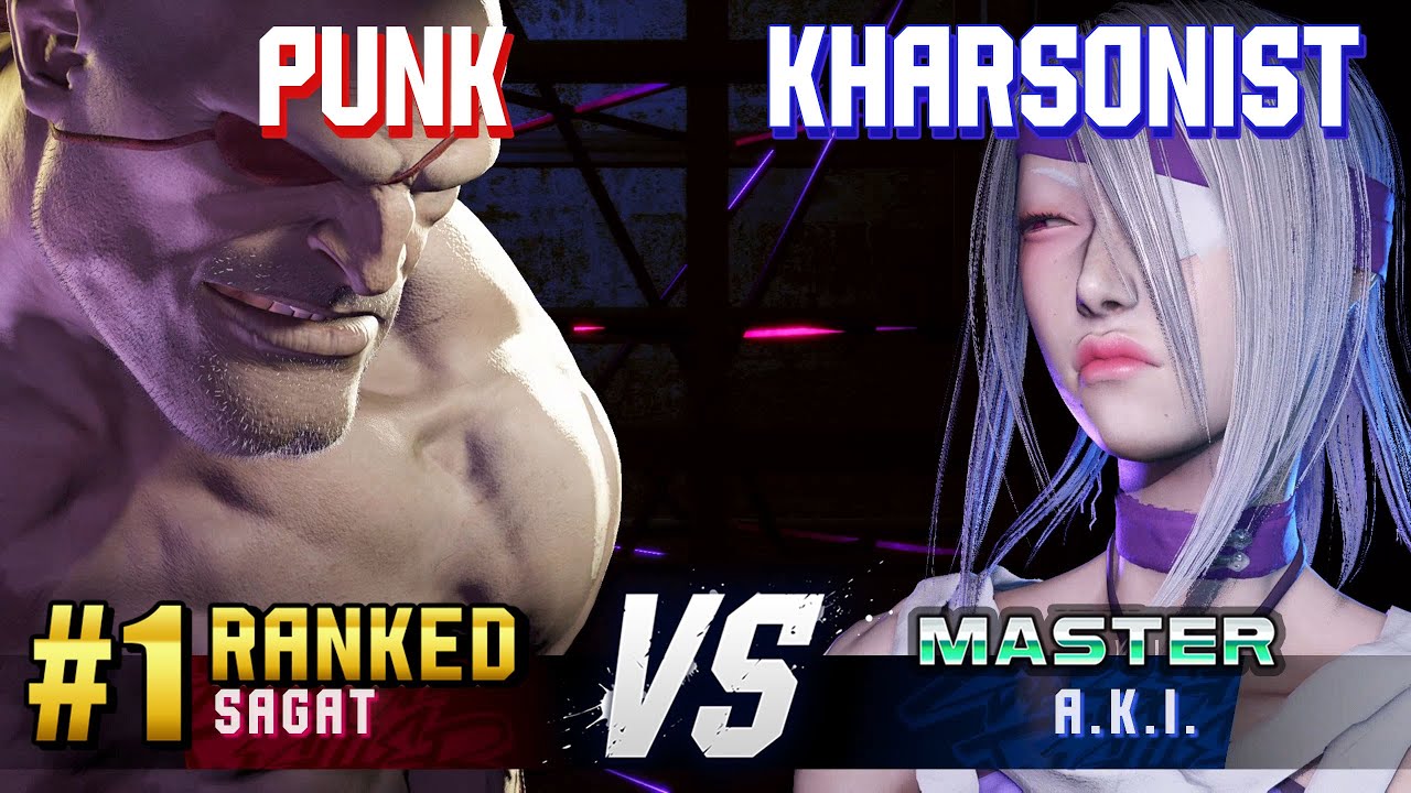 SF6 ▰ PUNK (#1 Ranked Sagat) vs KHARSONIST (A.K.I.) ▰ High Level Gameplay