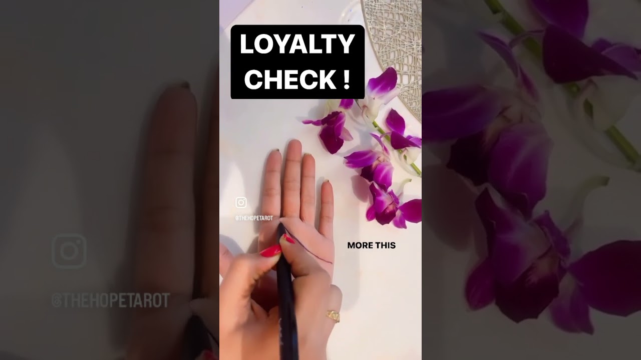Check the loyalty of your partner with this palm reading technique! #tarot #tarotreading #healing
