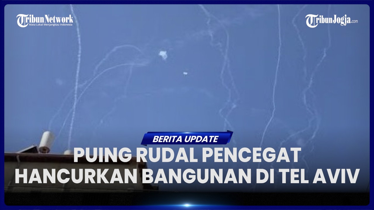 IRAN HUJANI ISRAEL DENGAN SERANGAN RUDAL, BANGUNAN DI TEL AVIV RUSAK AKIBAT PECAHAN RUDAL PENCEGAT