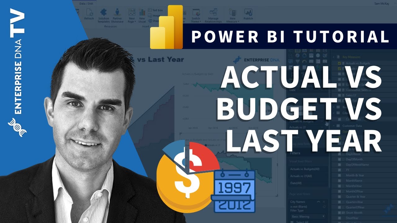 Сравнение фактических, бюджетных и прошлогодних результатов в Power BI с DAX