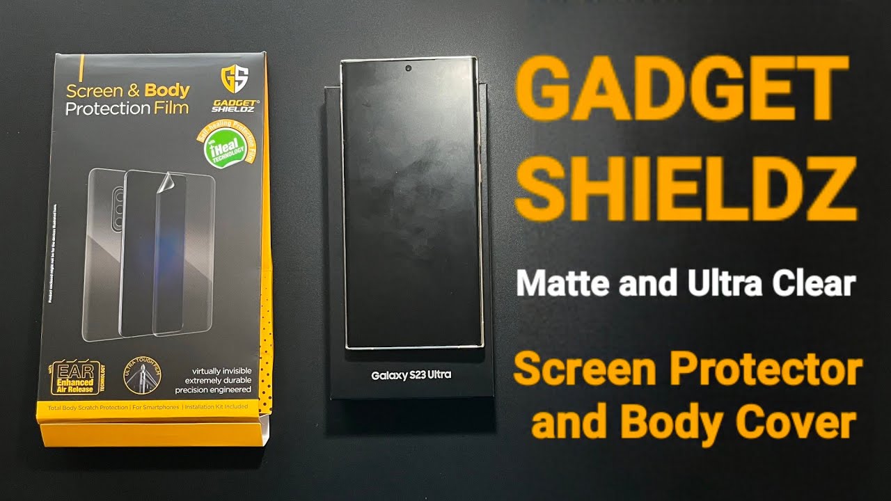 Матовая и ультрапрозрачная защитная пленка на 360° от GADGETSHIELDZ для S23 ULTRA @gadgetshieldz_YT