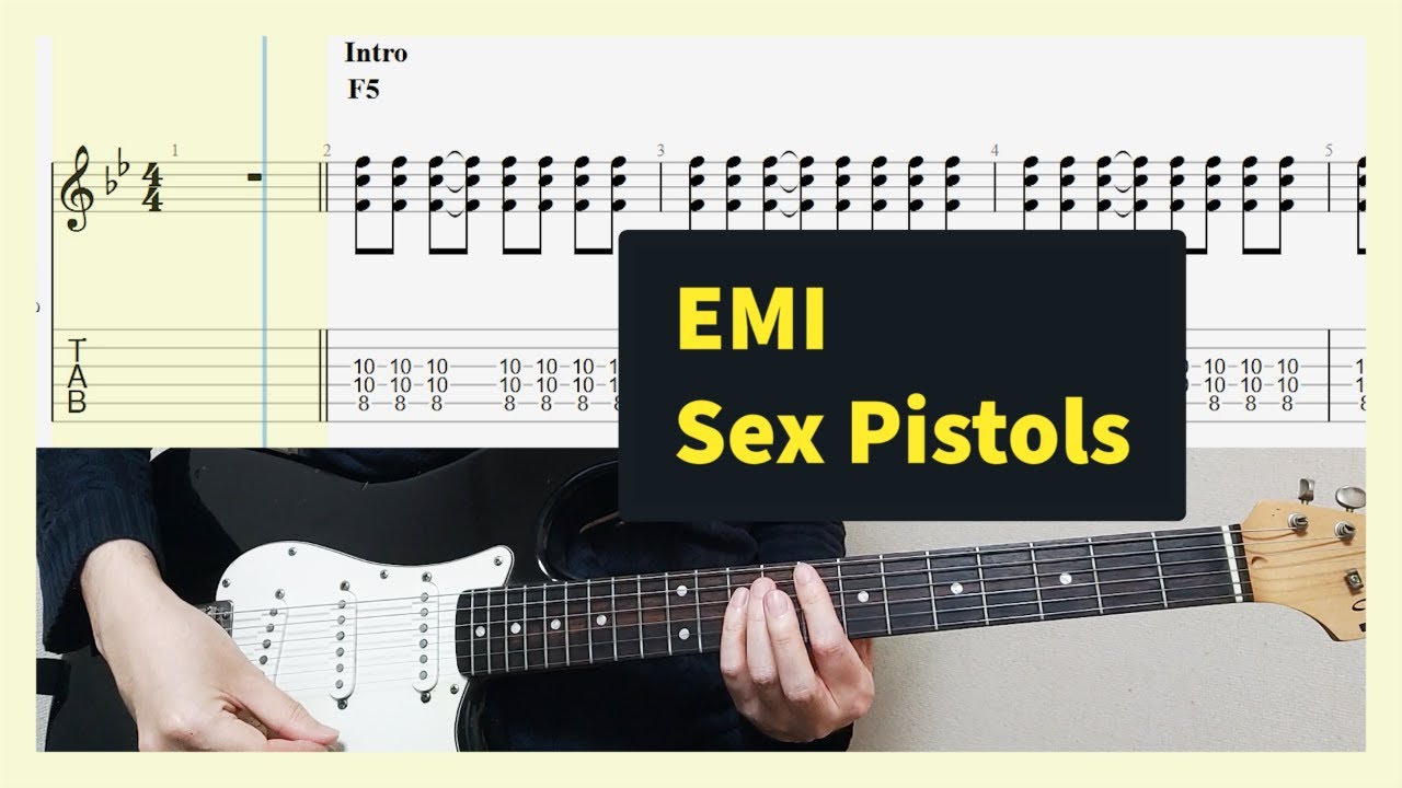 Sex Pistols - EMI Guitar Cover With Tab