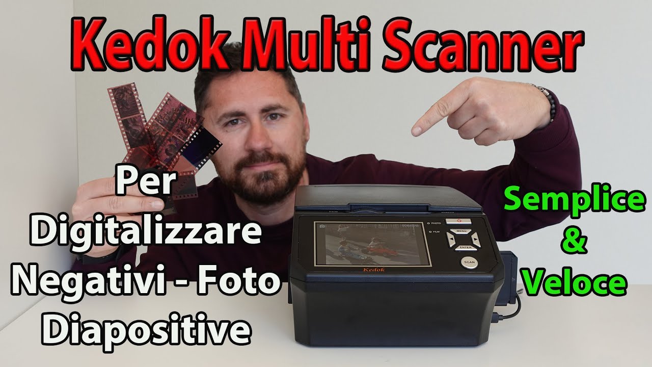 Kedok Multi Scanner per Digitalizzare Negativi Foto Diapositive