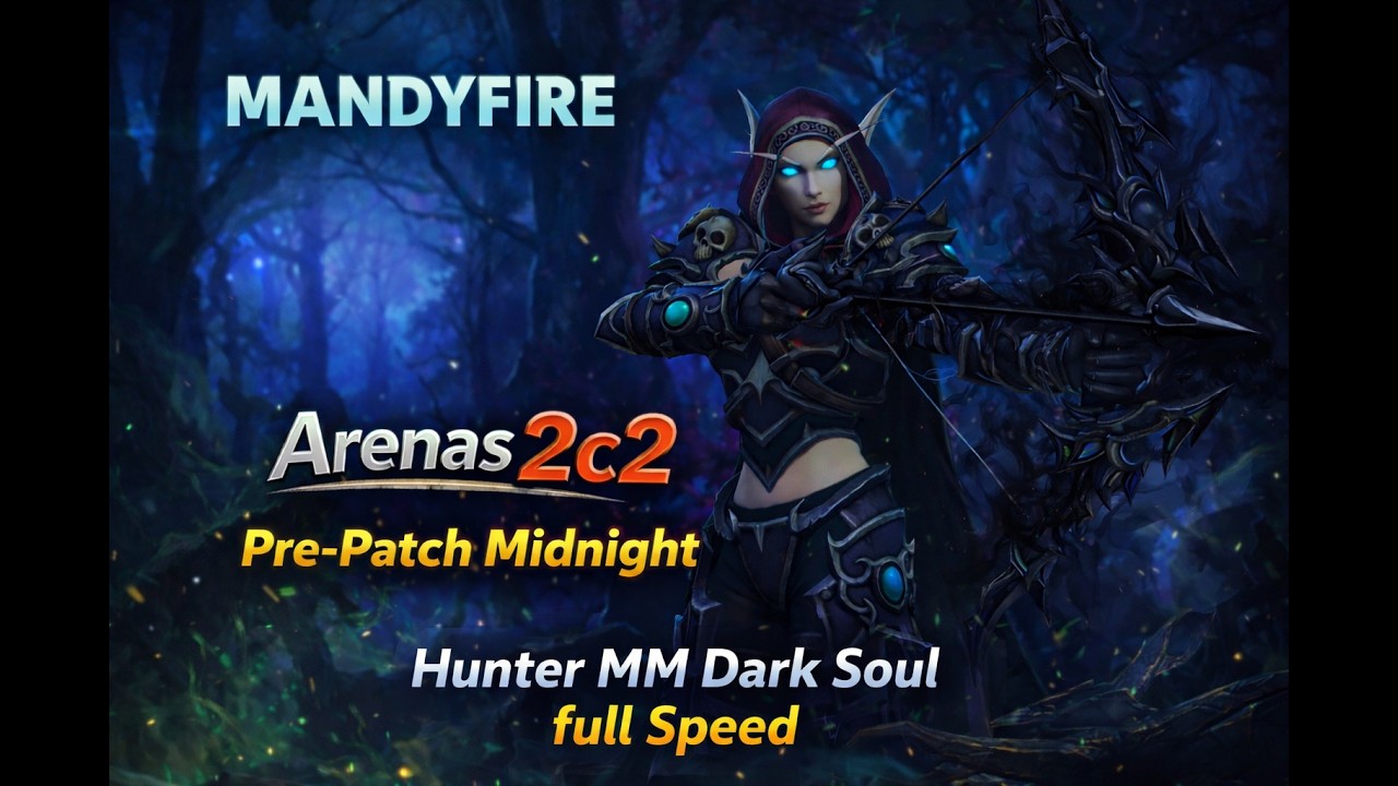 Full Speed Hunter MM Dark Soul DESTROYS Arenas 2v2 | Black Arrow Chaos | Pre-Patch Midnight #wowpvp