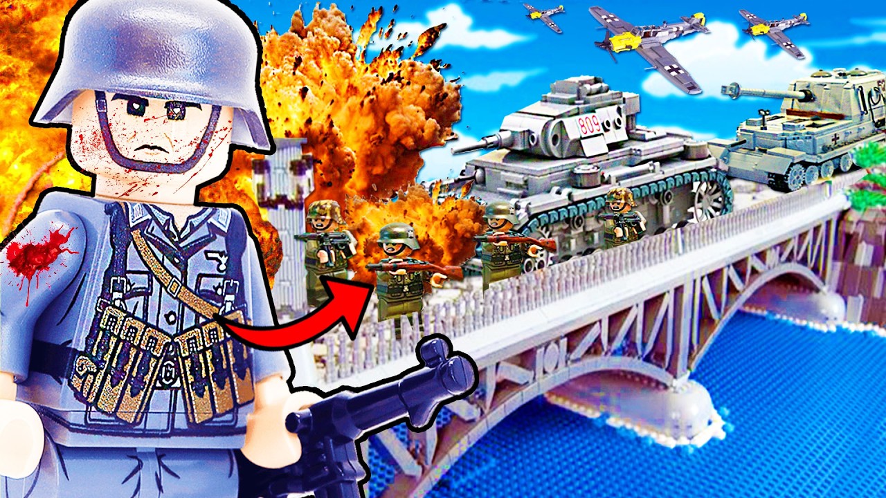 I built a BRIDGE BATTLE in LEGO WW2...