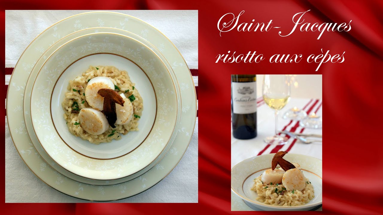 Saint-Jacques, risotto aux cèpes - Menu de Noël 🎄