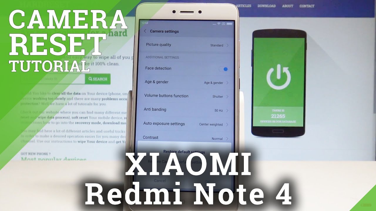 How to Reset Camera on XIAOMI Redmi Note 4 - Restore Camera Settings |HardReset.Info