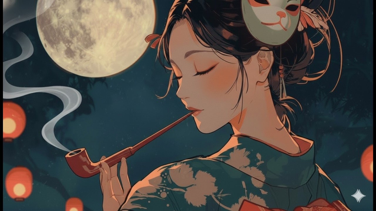 Moonlit Koto Lofi – Calm Japanese Night for Study & Work (3H)
