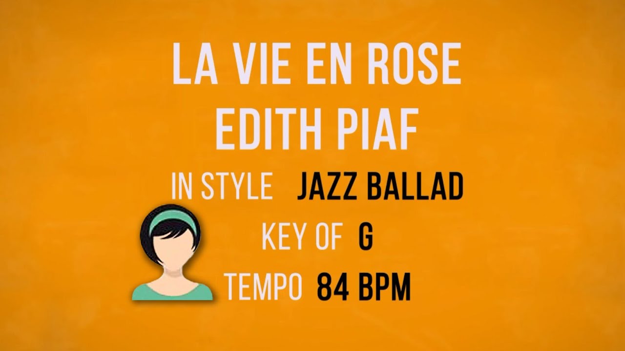 La Vie En Rose - Karaoke Female Backing Track