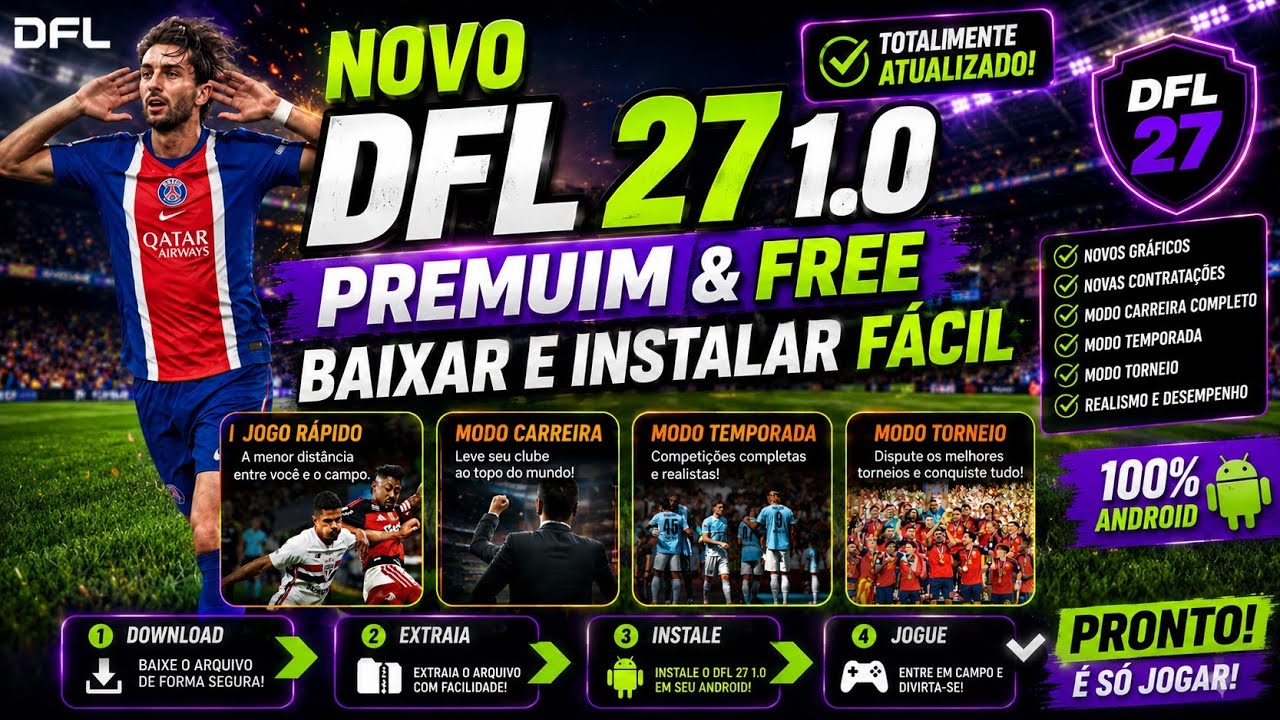 💥SAIU!! DFL 27 1.0 | COMO BAIXAR E INSTALAR PASSO A PASSO TODOS OS ANDROIDS | DOWNLOAD E INSTALA&Ccedil;&Atilde;O 