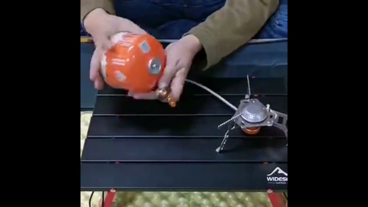 3500w Burner Portable Foldable Camping Stove With Butane Adapter Outdoor Gas Stove Set