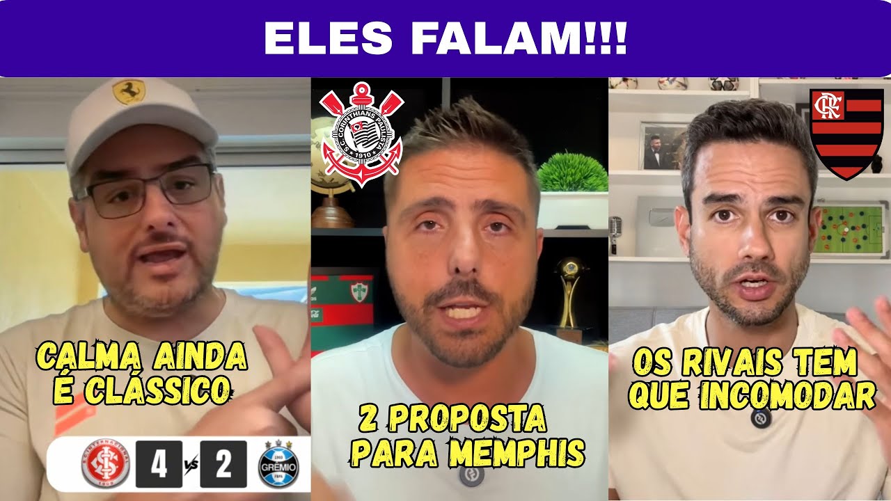 RICA PERRONE EXALTA INTER NO GRE-NAL, NICOLA REVELA PROPOSTAS POR MEMPHIS E BECHLER ANALISA FLAMENGO