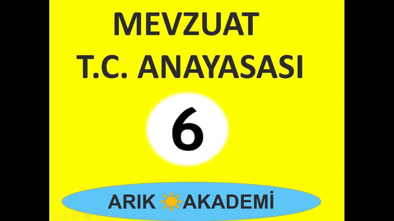 T.C. ANAYASA MEVZUAT  EKYS  KPSS  6  2020