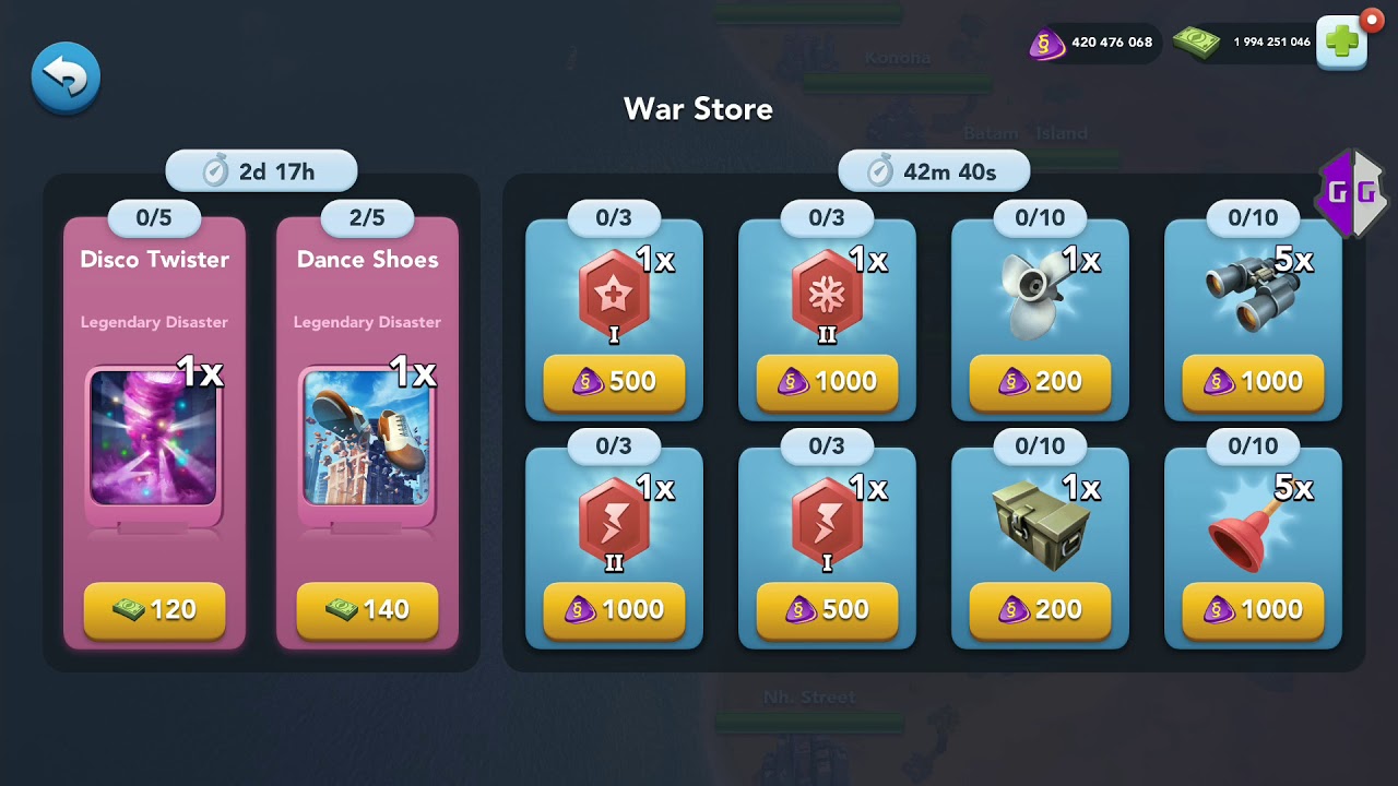 SimCity Built It Disaster War Cards Hack 2020- Game Guardian