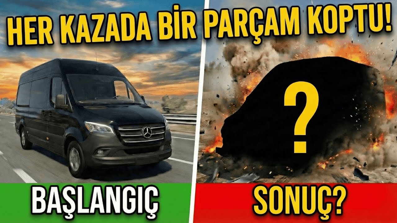 HER KAZADA ARABADAN BİR PARÇA KOPTU! 😱 (Mercedes Sprinter Yok Oldu) | BeamNG.drive