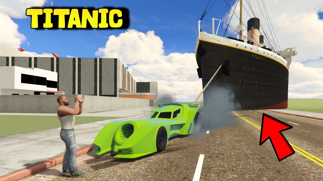 Can Franklin Defeat Titanic Ship In Tug Of War In Indian Bike Driving 3D