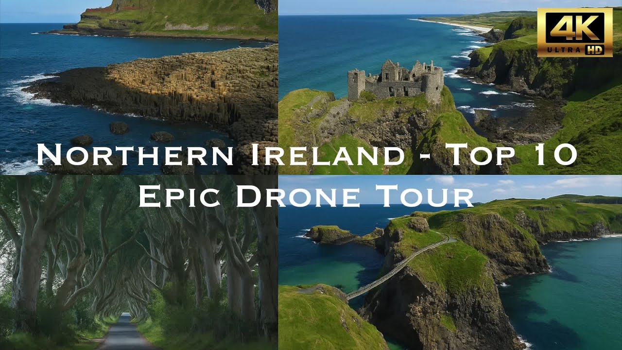 Top 10 Most Beautiful Places in Northern Ireland | Epic 4K Drone Tour 🇮🇪