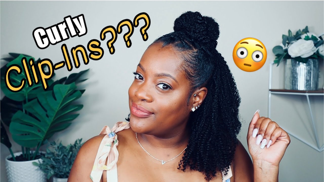 Issa Look! Half-Up Half-Down Style Ft. Curls Curls Kinky Curly Clip-Ins | Curls That Last Forever!