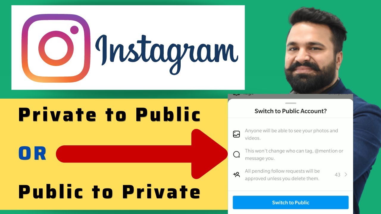 How to Make Instagram Profile from Private to Public OR Public to Private (2021)