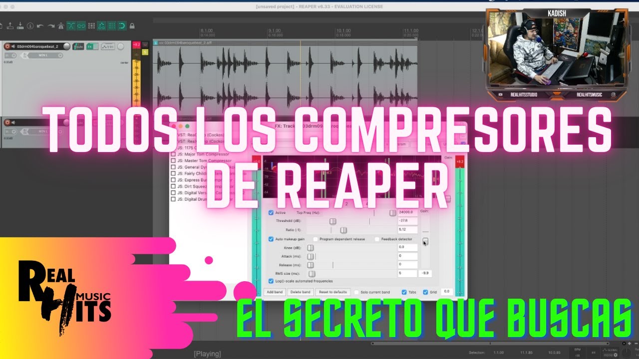 Como comprimir en Reaper | Comparación de todos los compresores nativos | Tutorial en Español