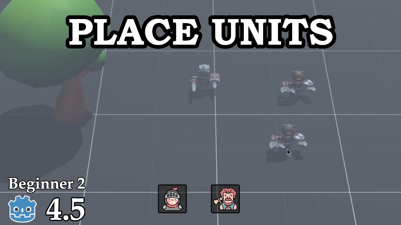 How to place units - Learn Godot 4 3D - no talking