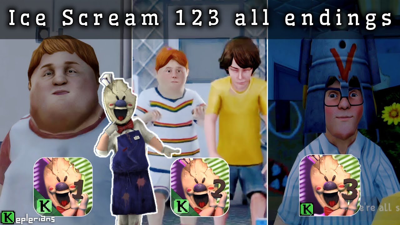 Ice Scream 123 all new HD endings