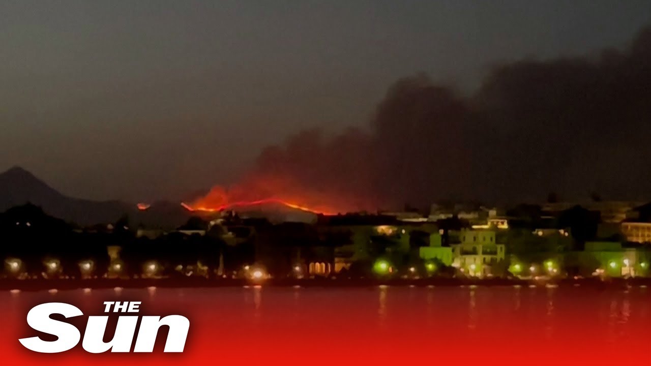 Corfu becomes second island to be evacuated as raging wildfires spin out of control in Greece