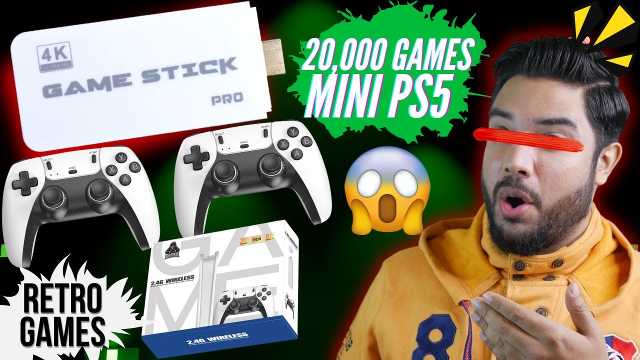 M15 Game Stick Review | Best Game Gadget Exist On Earth |20000 Games & PS5 Style Remotes|Retro Games