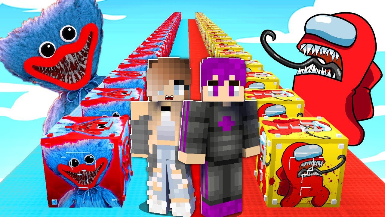ماين كرافت ولكن بلوكات حظ امونج اس و بوبي الشرير ضد سمسمة..!🔥😱