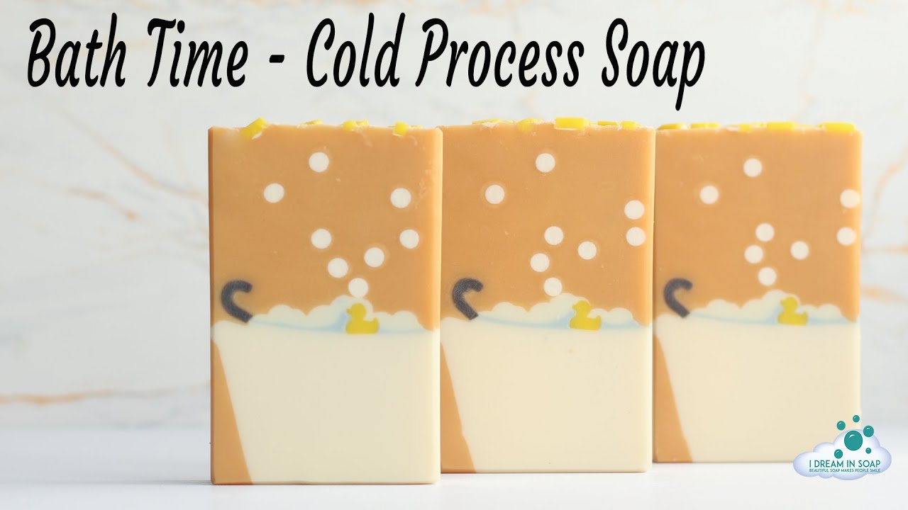 Cold process soap making, sculpted layers soap, bath time soap.