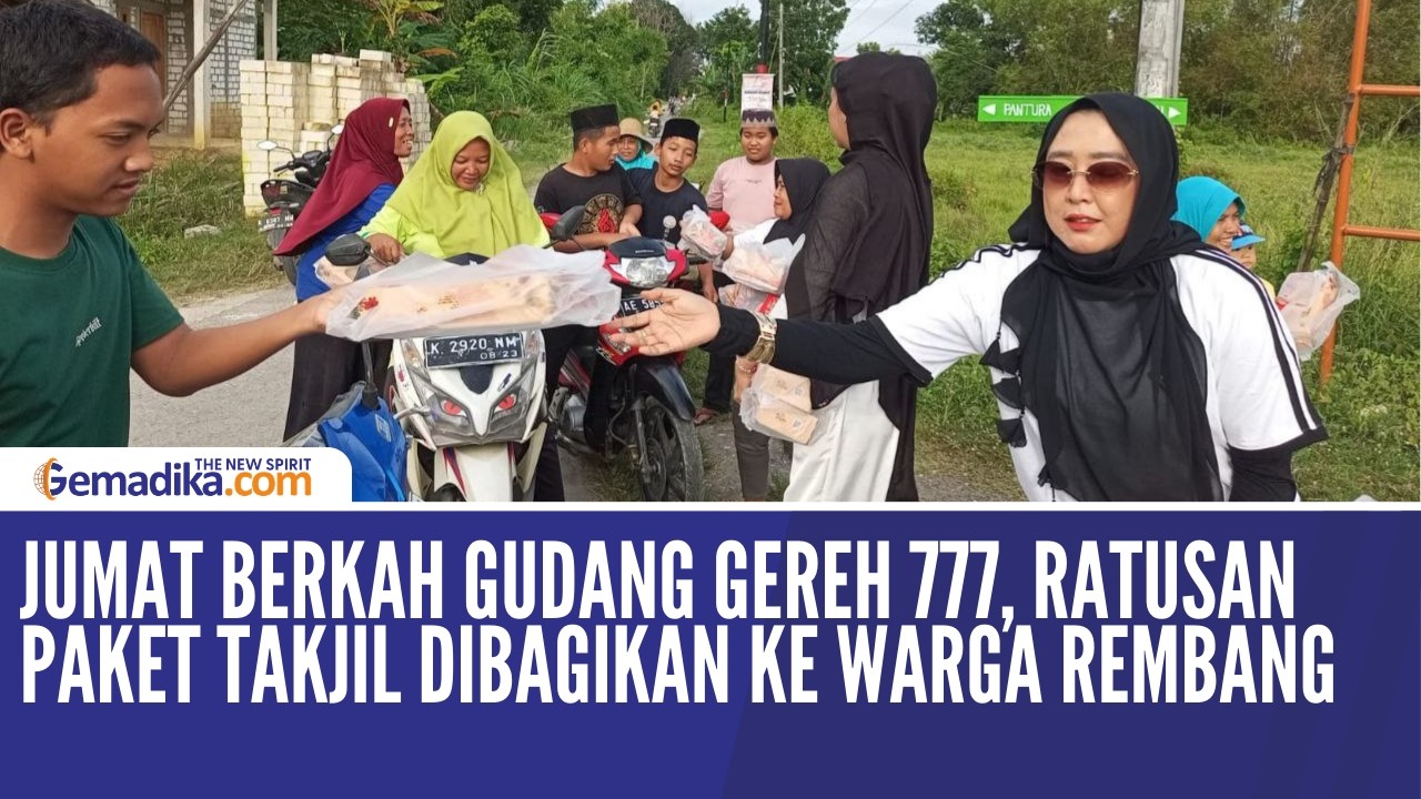 Ratusan Takjil Dibagikan Gudang Gereh 777, Warga Kaliori Sambut Antusias