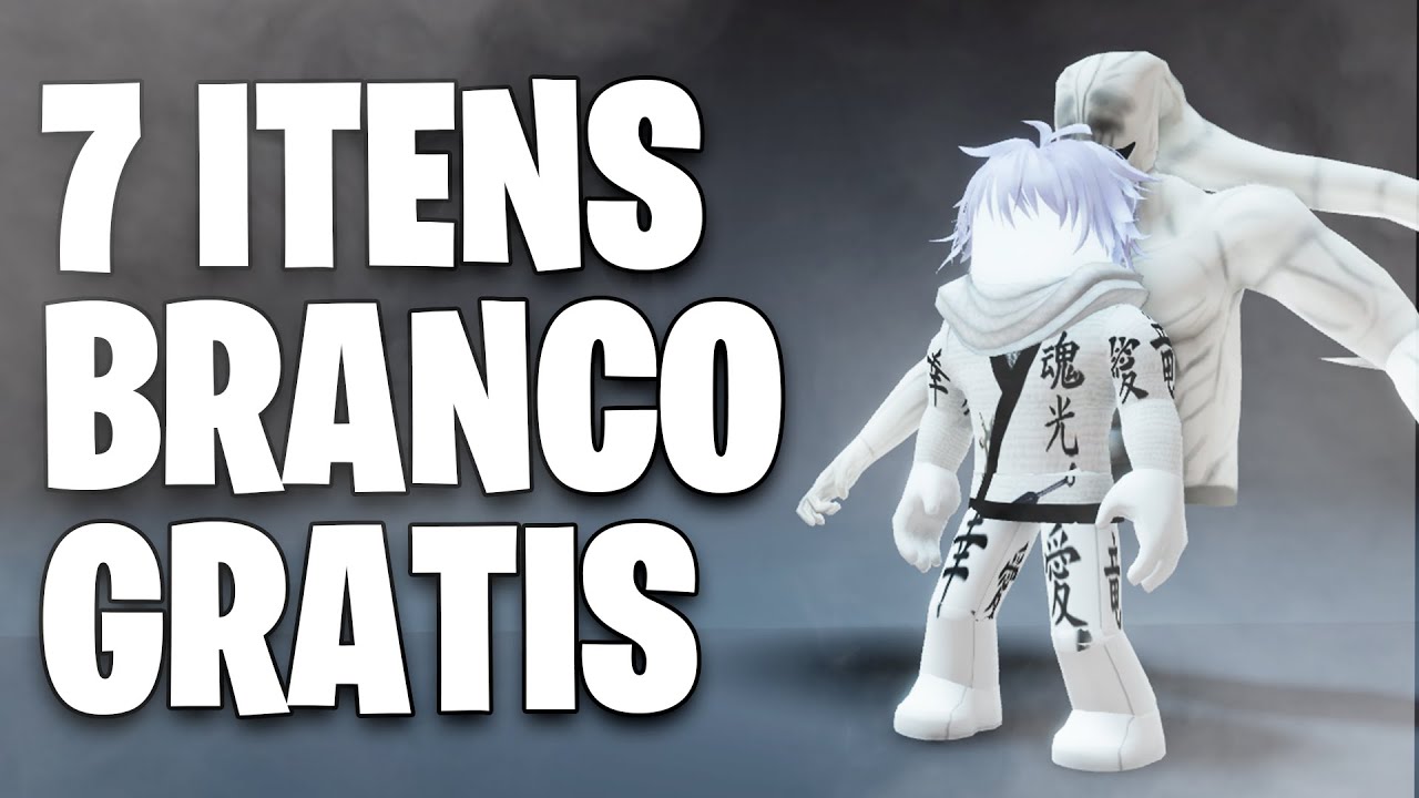 COMO PEGAR 7 ITENS BRANCOS GRATIS NO ROBLOX