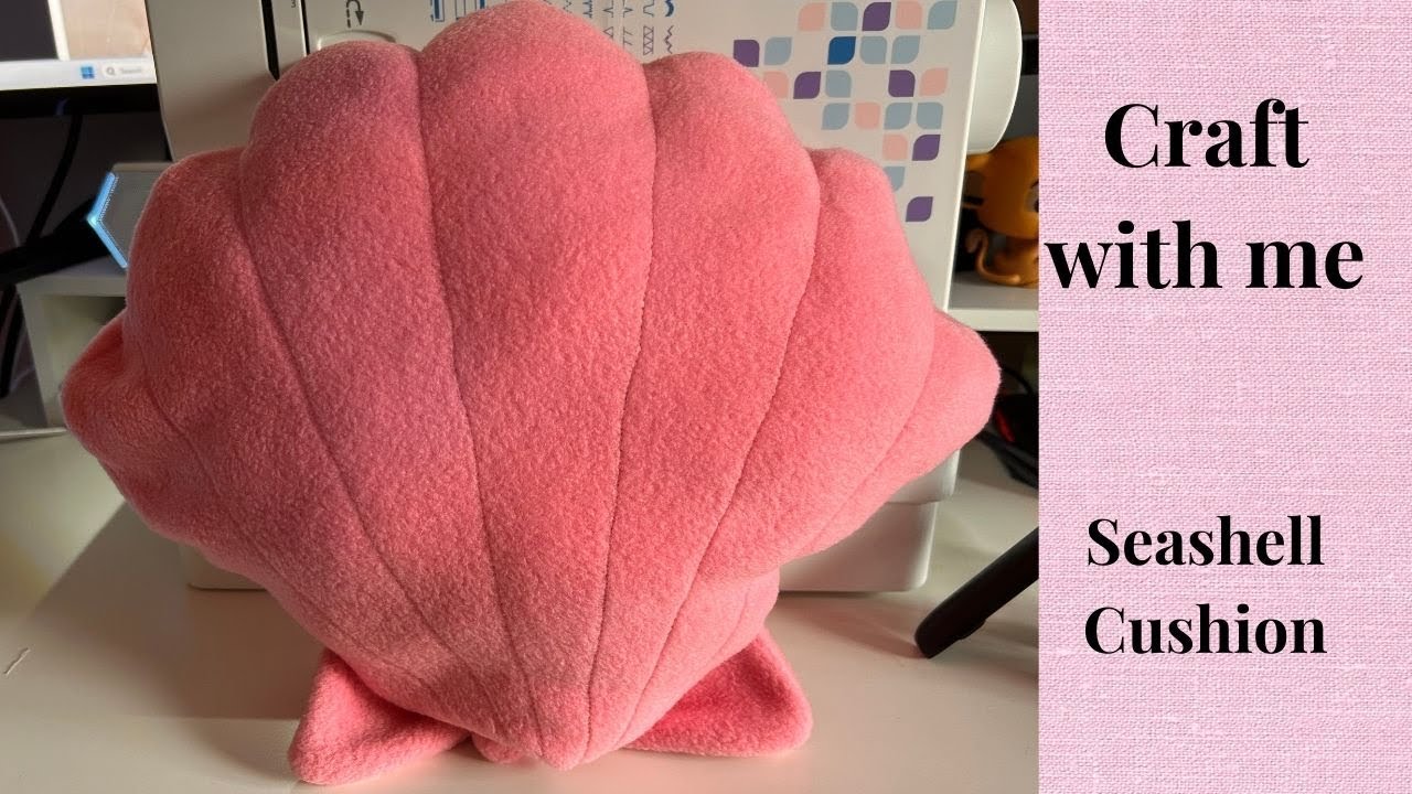Crafty Vlog -  Make a Shell Cushion With Me, Craft with me, Cosy Crafting Vlog