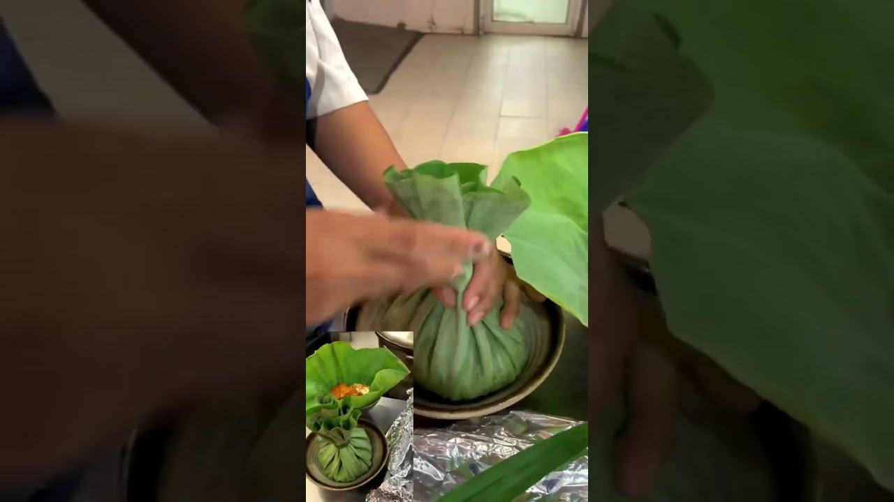 E03 chicken curry in lettuce Leaf #khmercuisine