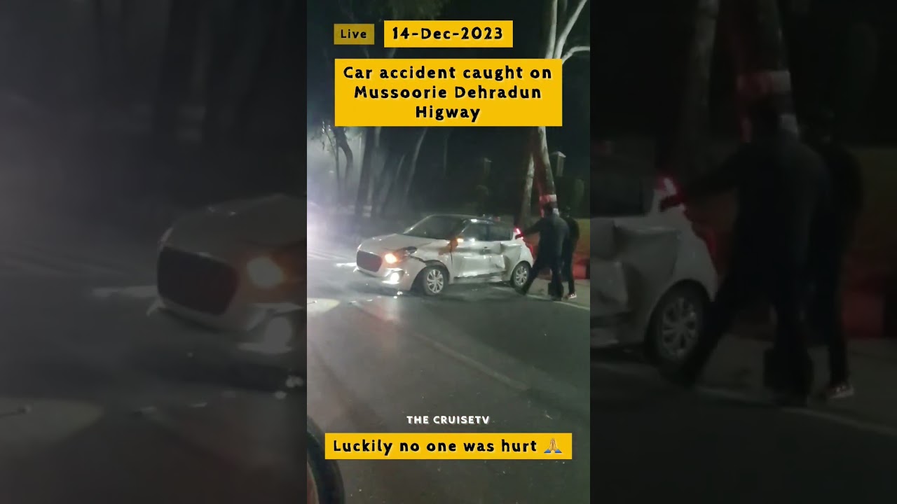 Caught Live High speed car accident on Mussoorie Highway #viralshort #caraccident