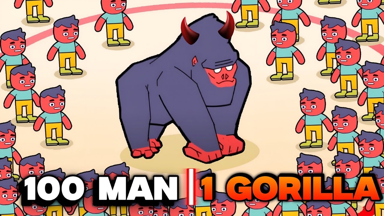 Can 100 men beat 1 gorilla? | rj rock