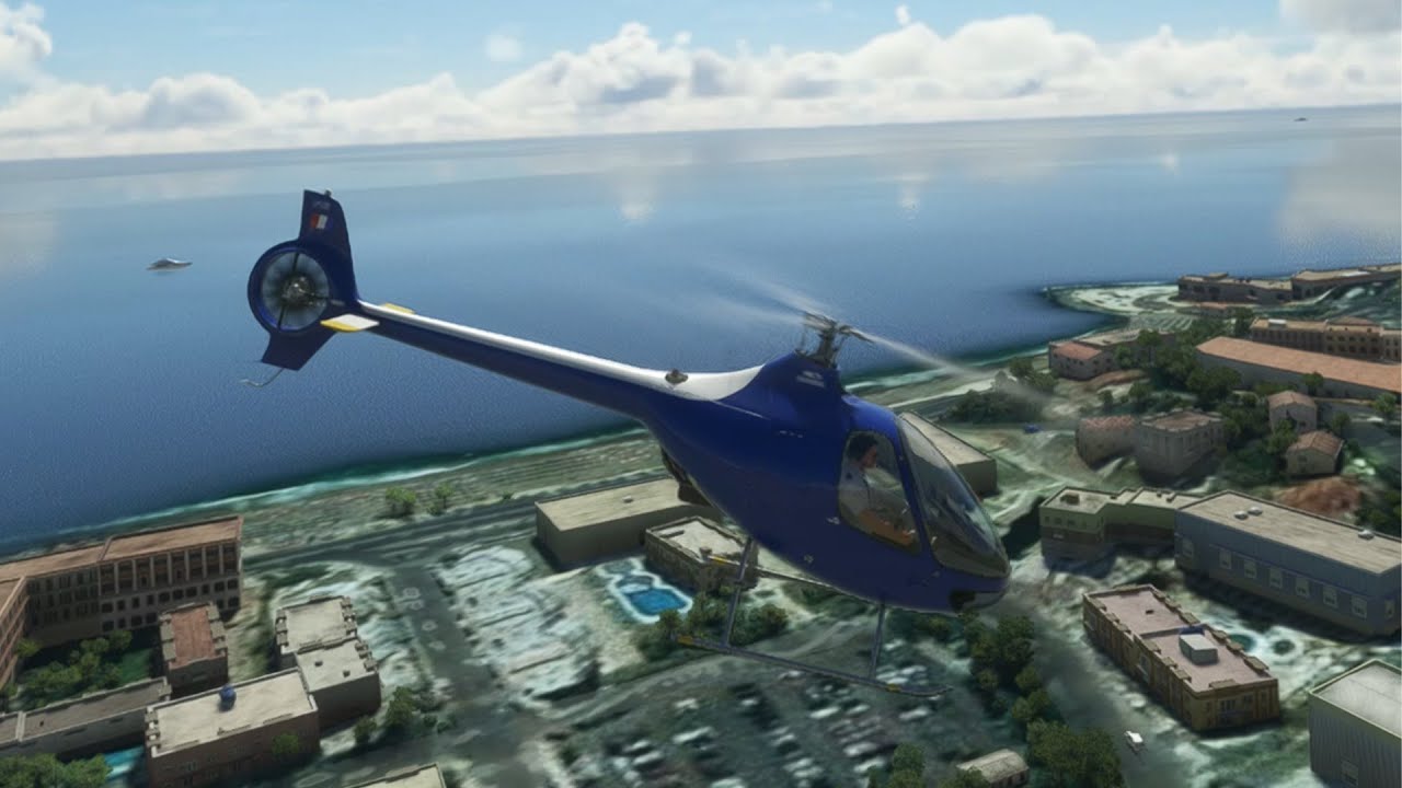WONDERFULL VIEW above Costa del Sol Malaga Spain flying with Guimbal Cabri G2 Helicupter 4K UHD
