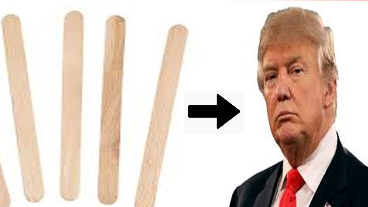 Popsicle Trump | i made Donald Trump With Popsicle Sticks | Ar Siddique