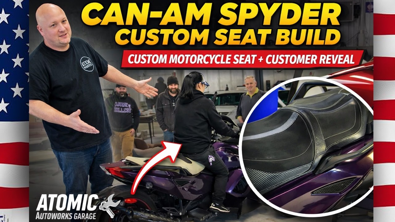 Custom Car Shop Shows How To Customize A Can Am Spyder Seat.