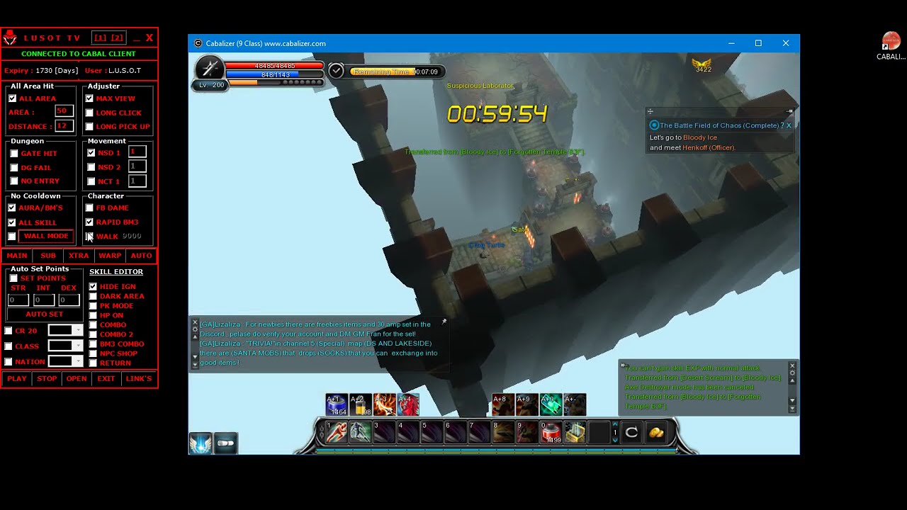 CABALIZER Latest Cheat Trainer | Wallhack + Rapid BM3 with AOE | Cabal Private Server EP8 Hack.
