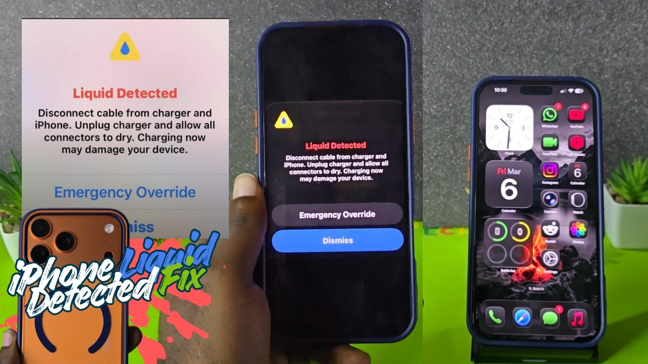 iPhone Liquid Detected Fix {iPhone 17,17 Pro,17 Pro Max....}