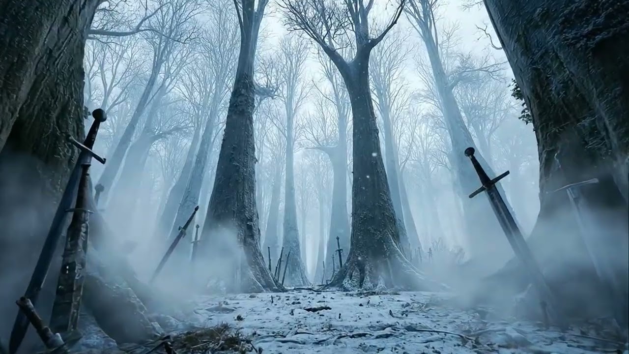 Snowfall Over Medieval Villages | Celtic Music for Deep Relaxation, Rest and Sleep