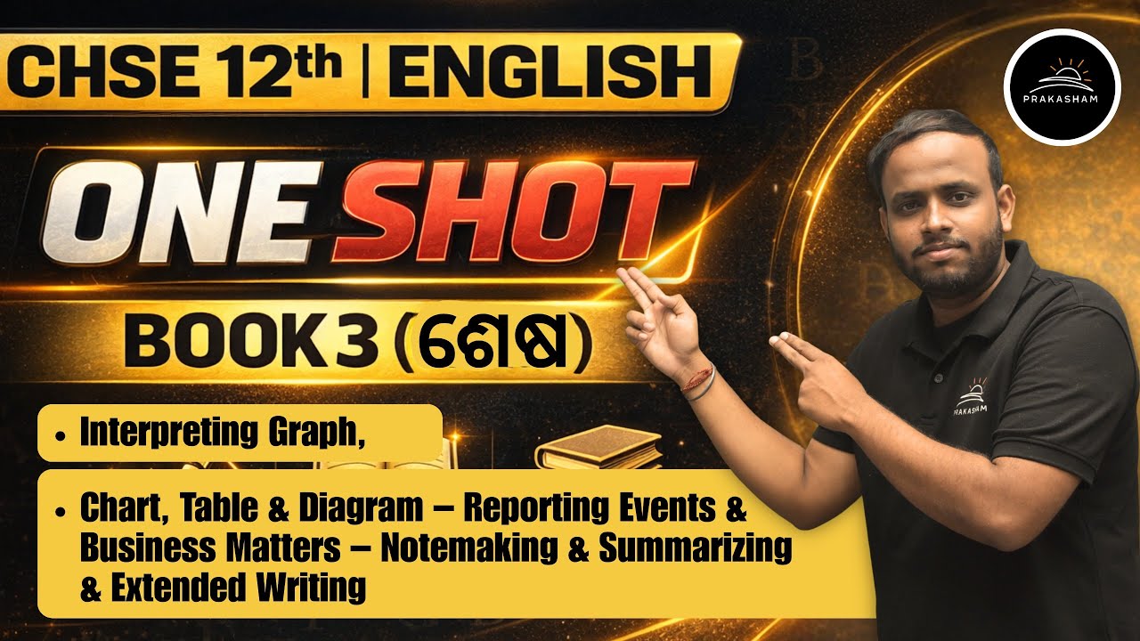 CHSE 12th English |One Shot |Graphs, Charts, Note-Making & Extended Writing By-Deep Sir #chseodisha